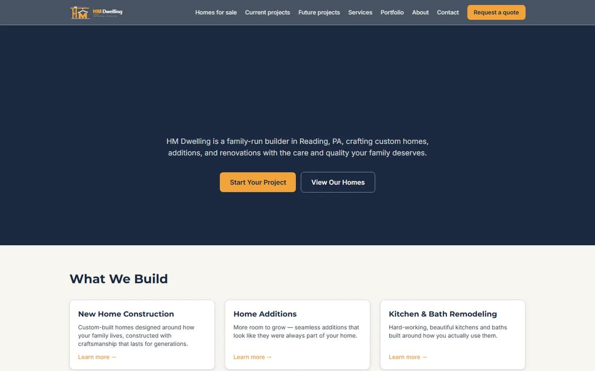 HM Dwelling home page